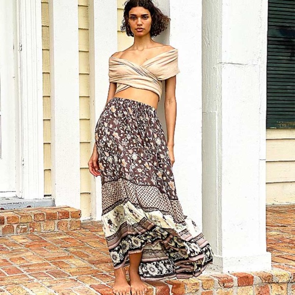 boho gypsy beach floral print tassel tie blouse - Picture 4 of 8